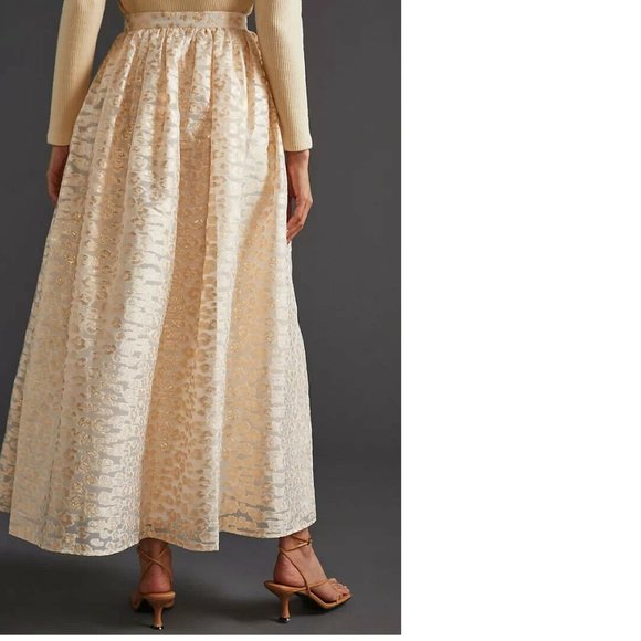 Anthropologie Burnout Shimmer Maxi Skirt XL new with tag - Picture 4 of 9